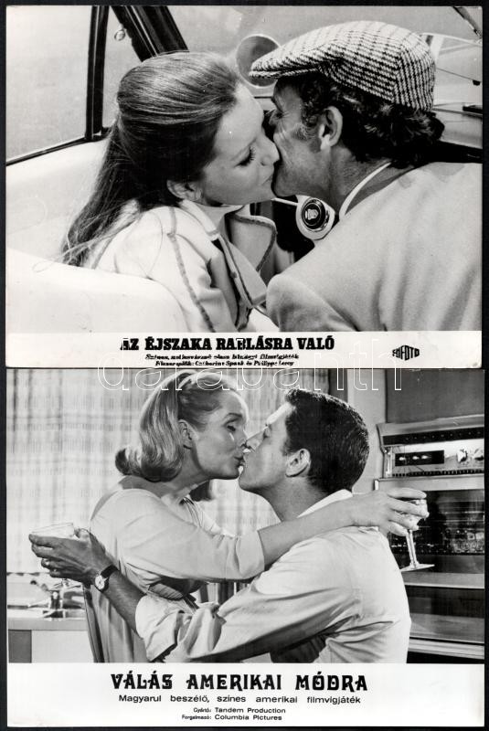 Csókot adnak, csókot kapnak a színészek szerepük szerint, 13 külföldi film egy-egy jelenete, 13 db vintage produkciós filmfotó, ezüstzselatinos fotópapíron, 18x24 cm - Image 2