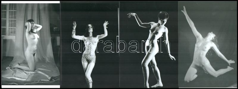 cca 1980 előtti akt felvételek különféle fotósok hagyatékából, ,,Mindenki másképp mutatja' c. vegyes összeállítás, 7 db mai nagyítás, 15x10 cm