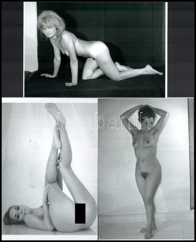 cca 1980 előtti akt felvételek különféle fotósok hagyatékából, ,,Mindenki másképp mutatja' c. vegyes összeállítás, 7 db mai nagyítás, 15x10 cm - Image 2