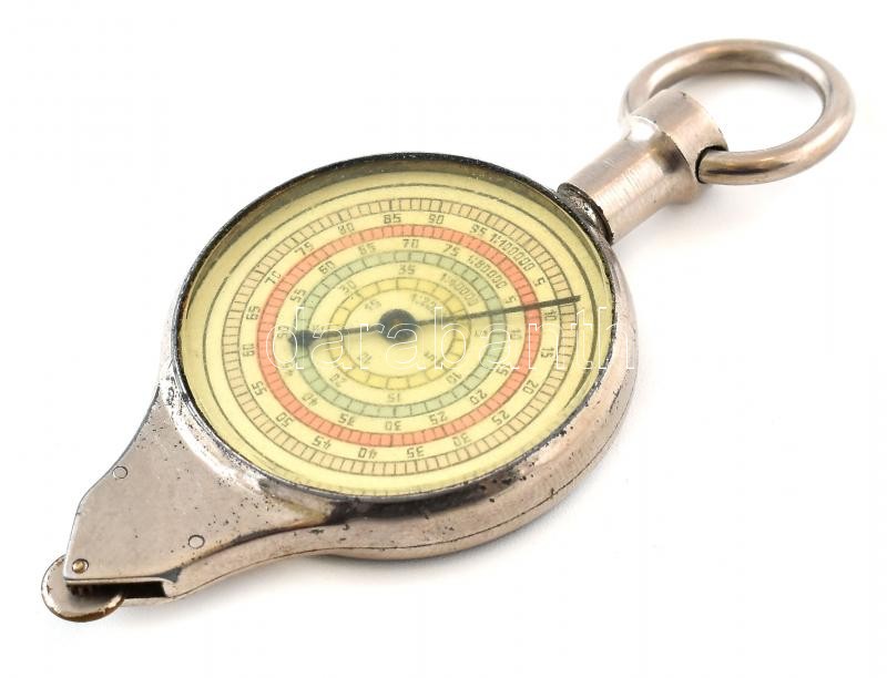 Térképen távolságot mérő műszer 1:100000, 1:80000, 1:40000, 1:20000 méretarányhoz, kopott, h:7,5cm - Image 2
