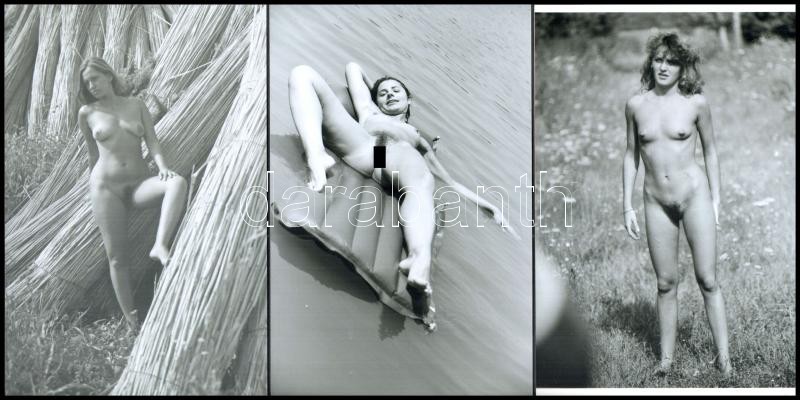 cca 1985 előtt készült, szolidan erotikus felvételek, vegyes összeállítás aktfotósok hagyatékából, 9 db mai nagyítás, 15x10 cm - Image 2