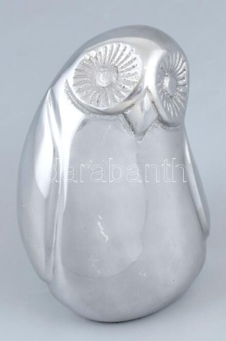 Design fém bagoly figura, m: 12,5 cm