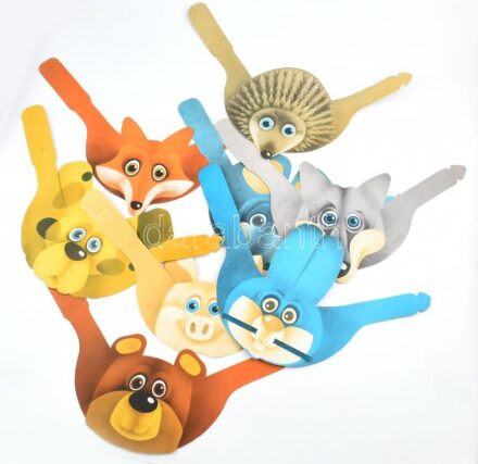 8 db állatos gyermek papírmaszk