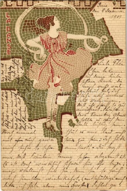 1901 Tánc / La Danse / Dance. French Art Nouveau (EK)