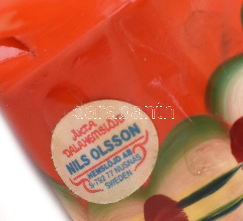 Nils Olson kézzel festett fa ló figura 17cm - Image 2