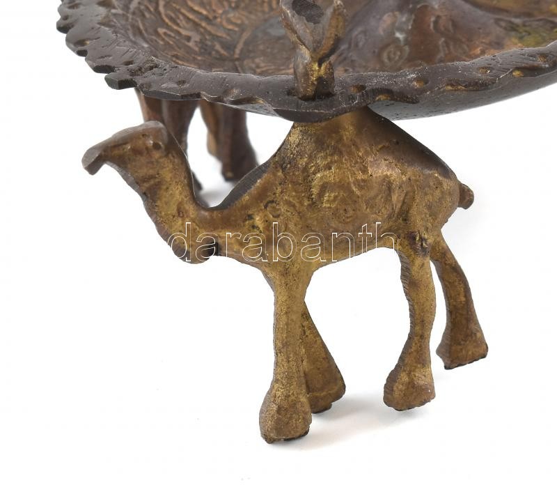 Réz gyertyatartó teve figurális díszítéssel 17cm - Image 2