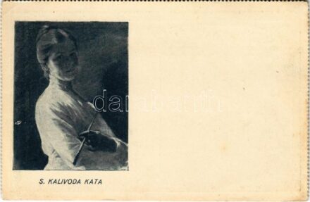 S. Kalivoda Kata. Kakas Márton levelezőlap - Magyar festő, grafikus, karikaturista / Hungarian artist (EK)