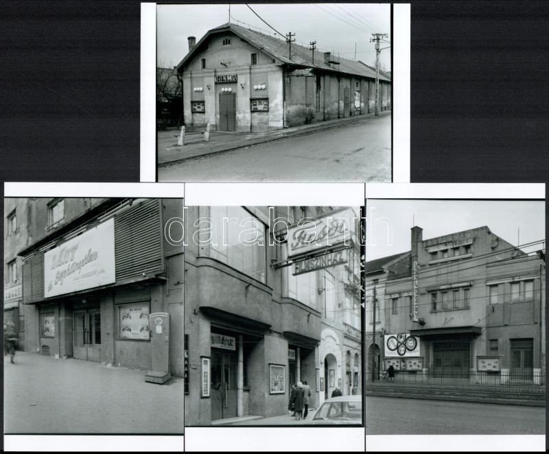 cca 1976 Budapesti mozik épülete, utcai portálja, 10 db mai nagyítás, 10x15 cm - Image 2