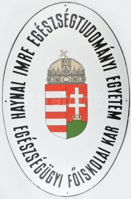 Haynal Imre egészségtudományi egyetem zománc tábla. 58 cm