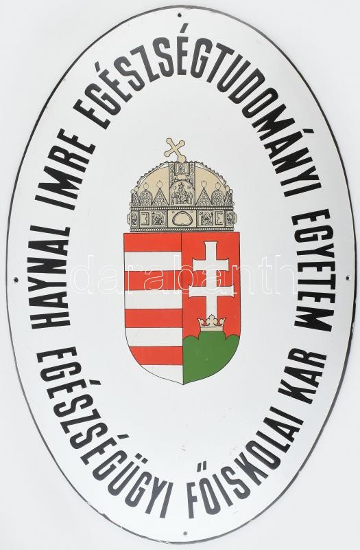 Haynal Imre egészségtudományi egyetem zománc tábla. 58 cm