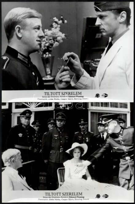 1976 ,,Tiltott szerelem' című dán film jelenetei és szereplői, 6 db vintage produkciós filmfotó, ezüstzselatinos fotópapíron, 18x24 cm