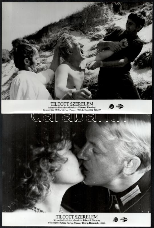 1976 ,,Tiltott szerelem' című dán film jelenetei és szereplői, 6 db vintage produkciós filmfotó, ezüstzselatinos fotópapíron, 18x24 cm - Image 2