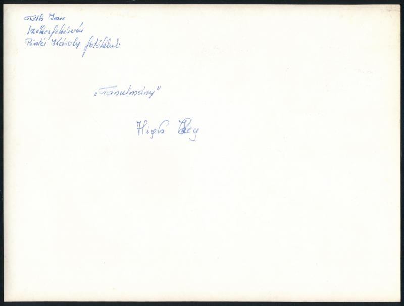 cca 1972 Tóth Imre (Székesfehérvár): ,,Tanulmány' című, feliratozott vintage fotóművészeti alkotása, amely High Key technikával készült, 18x24 cm - Image 2