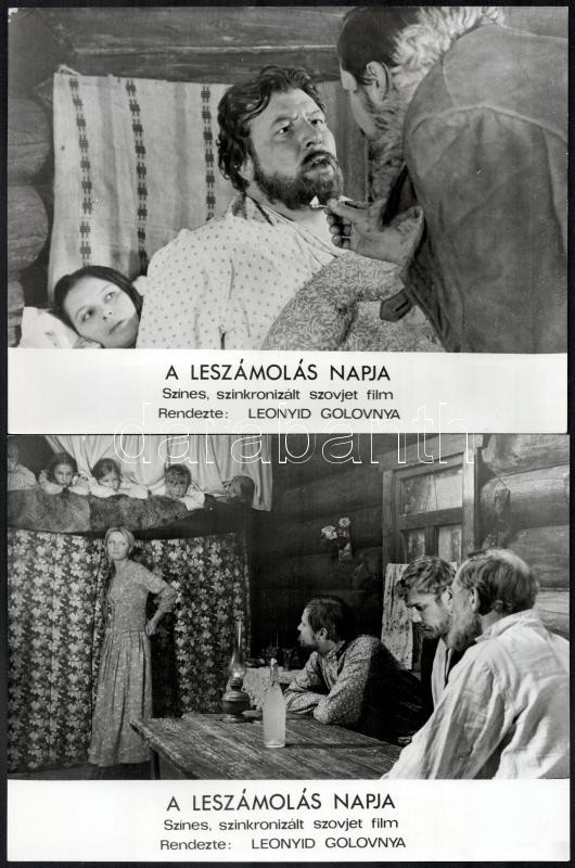cca 1968 ,,A leszámolás napja' című szovjet film jelenetei és szereplői, 30 db vintage produkciós filmfotó, ezüstzselatinos fotópapíron, 18x24 cm