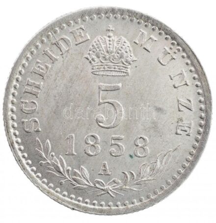 Ausztria 1858A 5kr Ag 'Ferenc József' T:1- patina, kis ph Austria 1858A 5 Kreuzer Ag 'Franz Joseph' C:AU patina, small edge error Krause KM#2197
