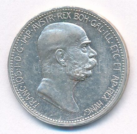 Ausztria 1908. 1K Ag 'Ferenc József - Jubileum' T:1-,2 patina, kis ph Austria 1908. 1 Corona Ag 'Franz Joseph - Jubilee' C:AU,XF patina, small edge error Krause KM#2808