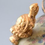 Japán, szatcuma jellegű fedeles urnaváza, kézzel festett, jelzett, m:38cm - Image 4