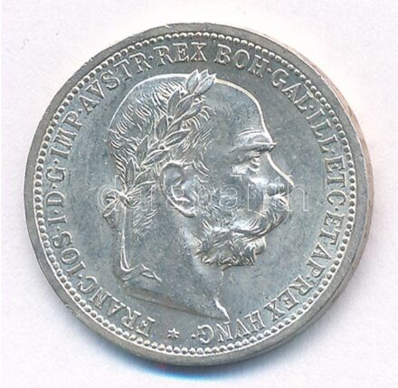Ausztria 1900. 1K Ag 'Ferenc József' T:1- patina, kis ph, kis karc Austria 1900. 1 Corona Ag 'Franz Joseph' C:AU patina, small edge error, small scratch Krause KM#2804