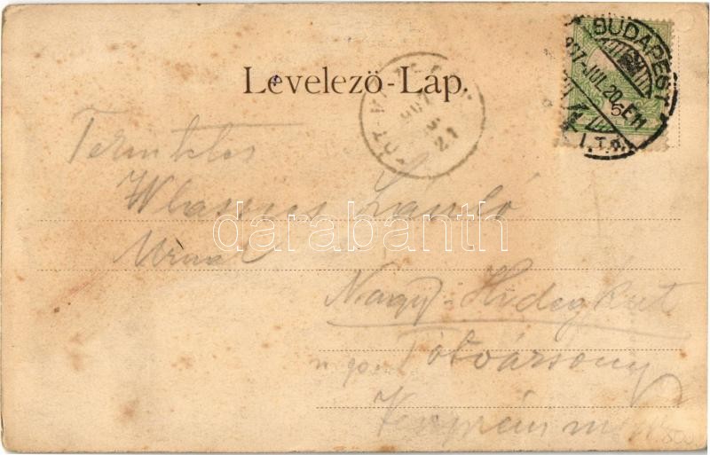 1907 Budapest XIV. Ős-Budavár. Montázs, Kl.V. Bp. 45. (fl) - Image 2
