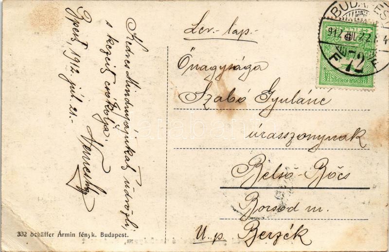 1911/1912 Budapest, M. kir. honvéd gyalog távíró tanfolyam csoportképe. Schäffer Ármin 332. / Hungarian military telegraph cadets (EK) - Image 2