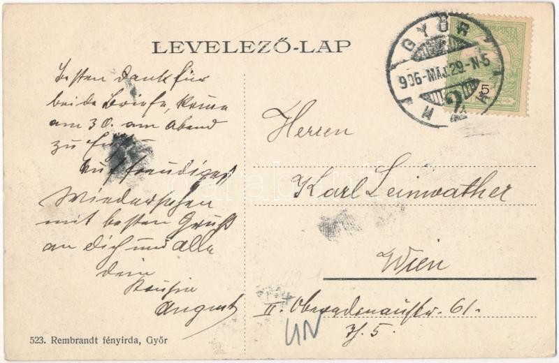 1906 Győr, Kossuth Lajos utca, Zsinagóga, üzletek - Image 2