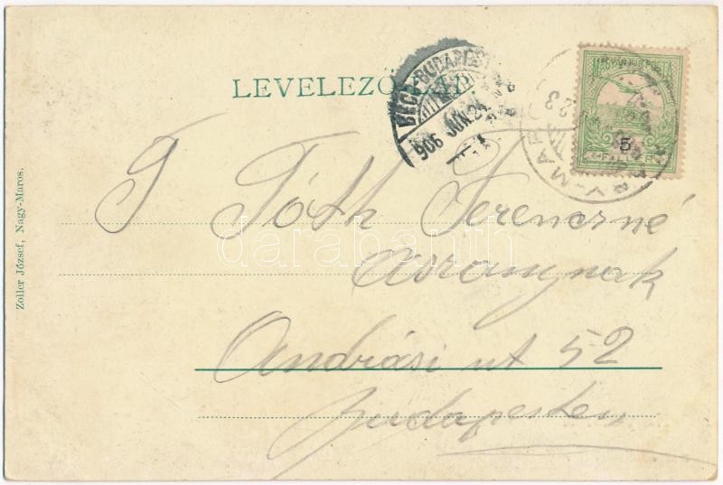 1906 Nagymaros, Fő téri corso. Zoller József kiadása - Image 2