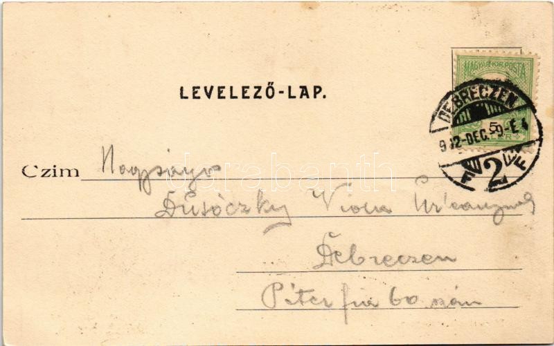 1902 Hortobágy, Délibábok hazája, délebéd. Telegdi K. Lajos utóda kiadása, Haranghy - Image 2