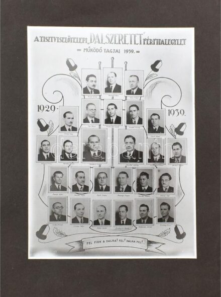 1939 Dalszeretet férfi dalegylet tabló fotó 24x16 cm Kartonon.