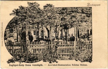 Budapest XII. Zugliget, Szép Ilona vendéglő kerthelyisége / Auwinkel Restauration Schöne Helene