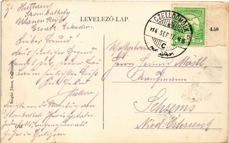 1914 Celldömölk, Fő tér. Szagán János kiadása (kis szakadás / small tear) - Image 2