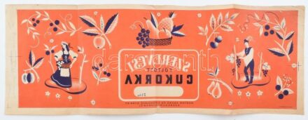 Szerencsi töltött cukorka fordított csomagoló papír. 55x20 cm