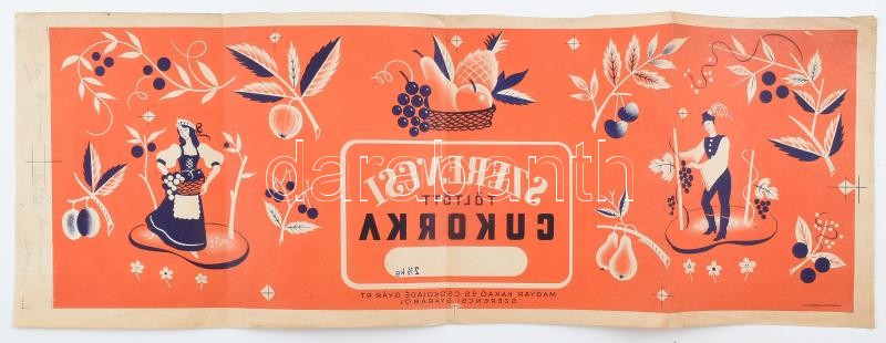Szerencsi töltött cukorka fordított csomagoló papír. 55x20 cm