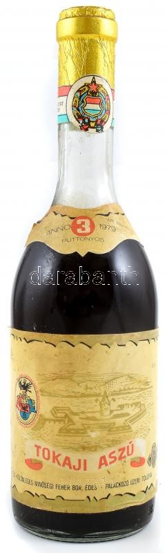 1979 tokaji aszú 3 puttonyos bontalan palack bor Tolcsva.