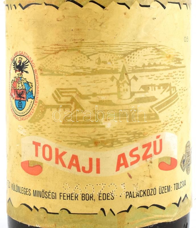 1979 tokaji aszú 3 puttonyos bontalan palack bor Tolcsva. - Image 2