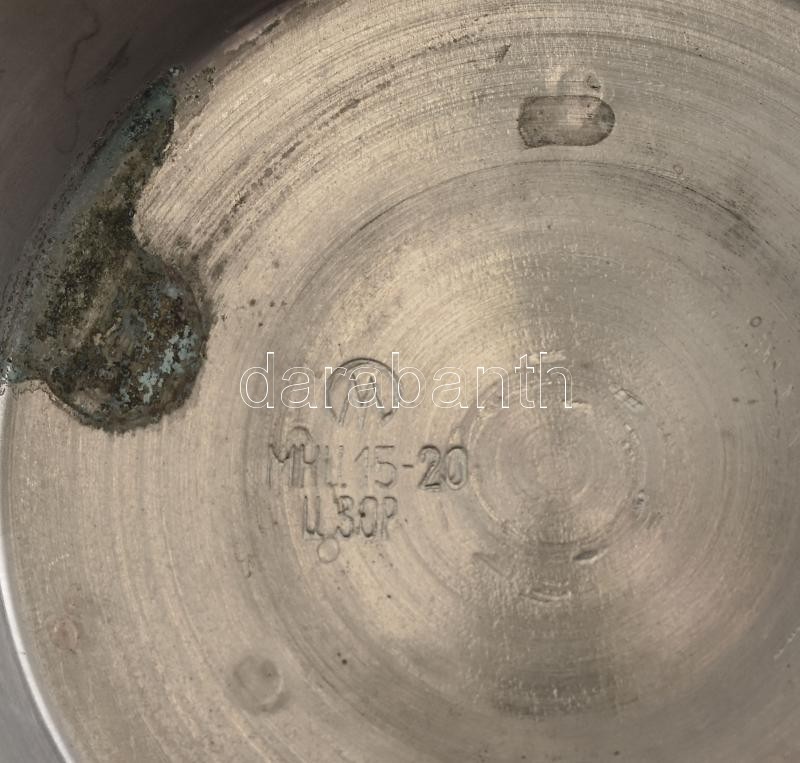 Fém + üveg betétes hat személyes teás csésze készélet, aljjal. - Image 4