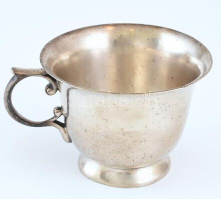 Christofle tejes edény, jelzett, kopásnyomokkal, m: 8 cm