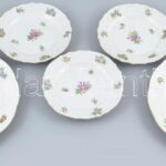 Herendi Eton mintás lapos tányér, 2db, teás alj, 3 db, jelzett, kopott, d:23-15cm