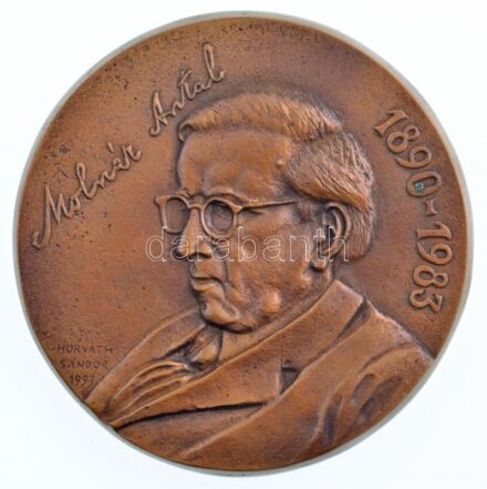 Horváth Sándor (1939-) 1993. 'Molnár Antal 1890-1983 / Budapest Erzsébetvárosi Molnár Antal Zeneiskola Emlékérme' öntött bronz plakett (363g/96mm) T:1- / Hungary 1993. 'Antal Molnár 1890-1983 / Budapest Elizabethtown, Antal Molnár Music