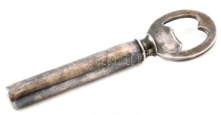 Sörnyitó, ezüstözött fém, kopott, jelzett, h:14cm