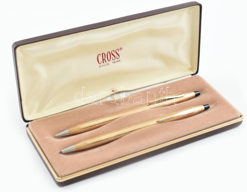 Cross golyóstoll és töltőceruza készlet. Díszdobozban, leírással.