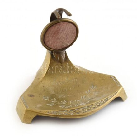 1908 Zsebóra tartó Lembergi gravírozással Réz. 12x10 cm