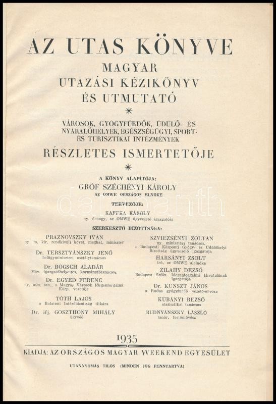 1935 Az utas könyve. Hódmezővásárhely és Szeged thj városok. Csongrád vm. Bp., 1935., Országos Magyar Weekend Egyesület, 2+591-614+2 p. Kiadói illusztrált papírkötés. - Image 2