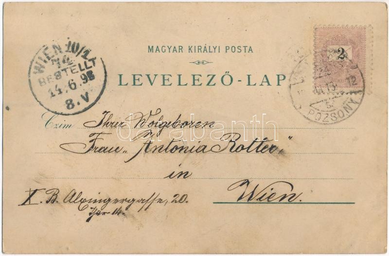 1898 (Vorläufer) Malacka, Malacky; Herceg Pálffy fűrésztelepe, iparvasút, gőzmozdony. Wetschl Kázmérnél kapható / sawmill, industrial railway, locomotive - Image 2