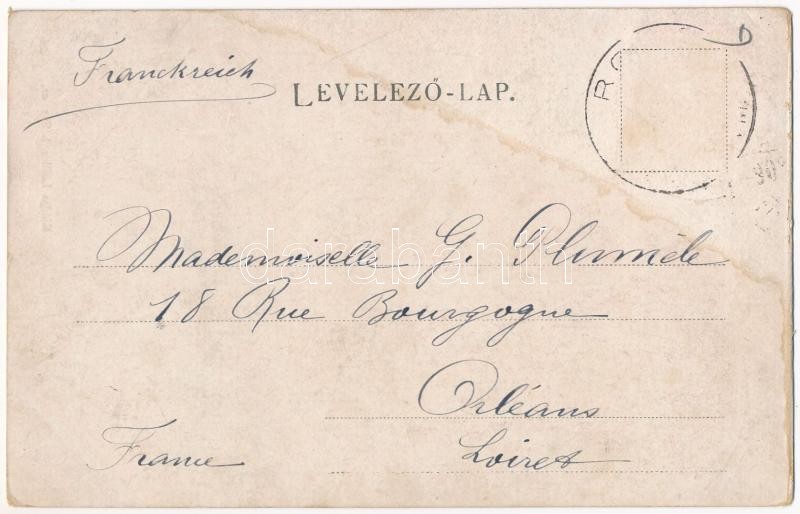 Szenice, Szenicz, Senitz, Senica; Piac tér, Szálloda a Fekete Sashoz, Takarékpénztár. Löffler J. kiadása / square, hotel, savings bank. Art Nouveau, floral (fl) - Image 2