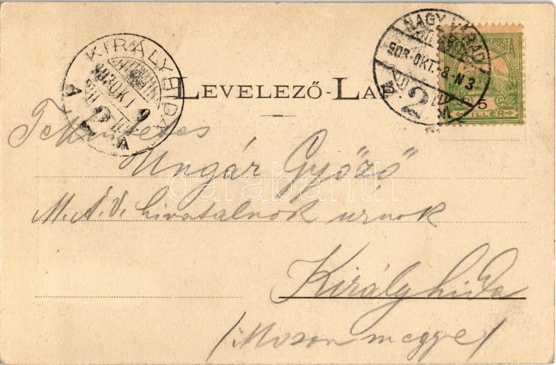 1903 Nagyvárad, Oradea; Színház utca, Gresham, üzletek / street, shops - Image 2