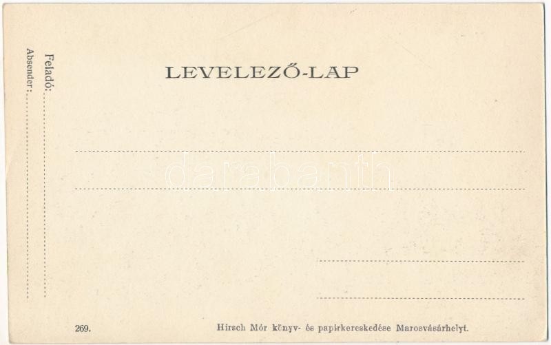1907 Marosvásárhely, Targu Mures; Dr. Nyerges palota, feszület. Hirsch Mór kiadása / palace, crucifix - Image 2