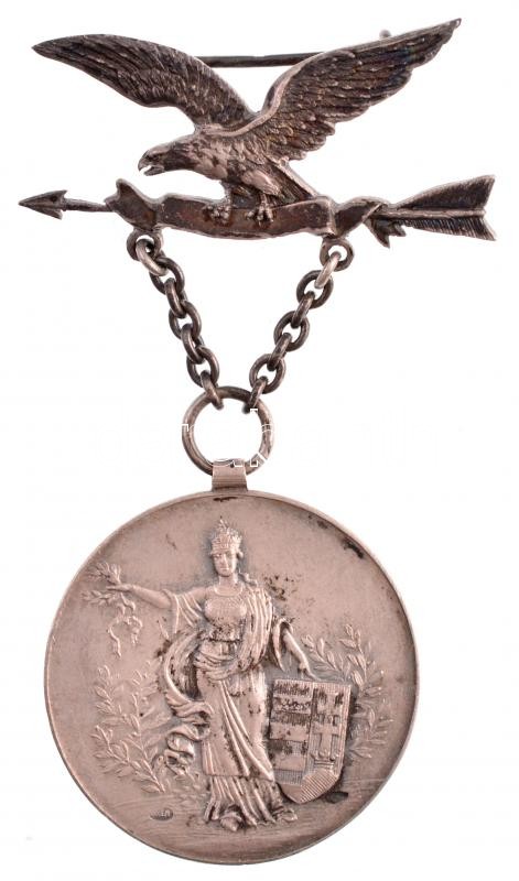 1929. 'Magyar Athletikai Szövetség Verseny Díja - 4x1500m bajnokcsapat 1929' kétoldalas jelzett Ag díjérem (27,40g/0.800/35mm/45x20mm) T:2,2- patina / Hungary 1929. 'Hungarian Athletic Association's Competition Prize - 4x1500 metres champion