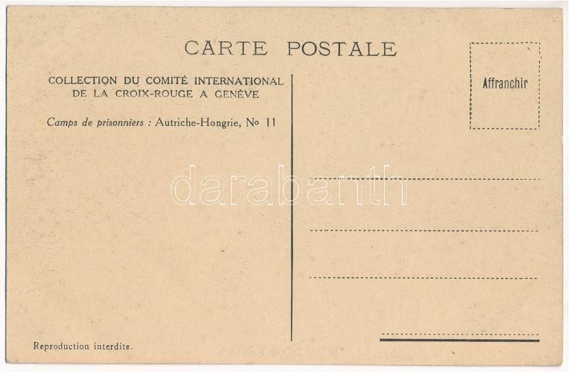 Nagymegyer, Velky Meder, Calovo; Cs. és kir. hadifogolytábor fürdőszobája, fürdőző katonák, belső / Autriche-Hongrie Camps de prisonniers, No. 11. La salle de douches / K.u.k. military POW camp, shower room interior, bathing soldiers - Image 2