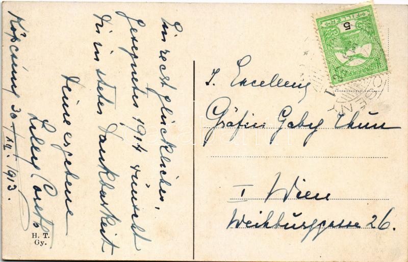 1913 Köpcsény, Kopcany, Kittsee; Dr. Gróf Batthyány László várkastélya / castle / Schloss - Image 2