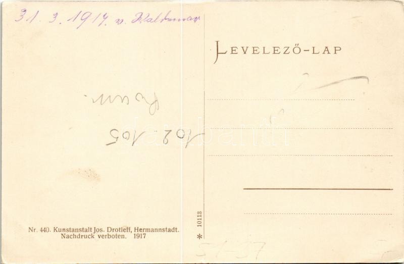 Egy székely parasztház kapuja (készítette Illés András és nője Hegyi Teréz). Jos. Drotleff Hermannstadt / Transylvanian wood carving entry gate, folklore (EK) - Image 2